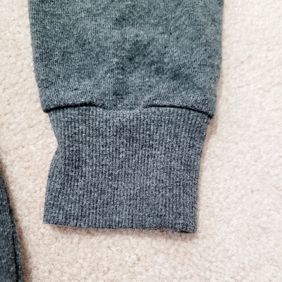 Reflex Womens Gray Sweatshirt Off Shoulder Love Embroidered On Sleeve Size Small - Picture 5 of 11